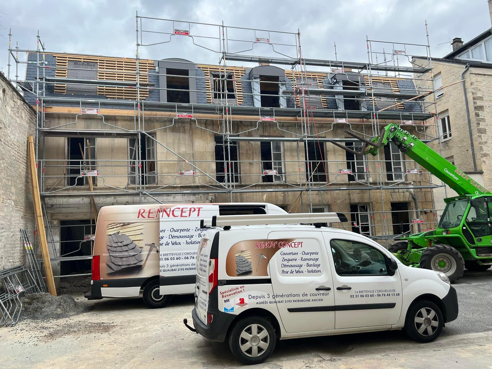 Caen : comble à la mansarde